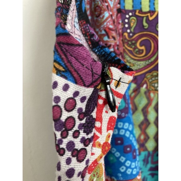 NEW Himosyber Patchwork Print Overalls Lightweight XL Women Boho Hippie Festival - Picture 11 of 16
